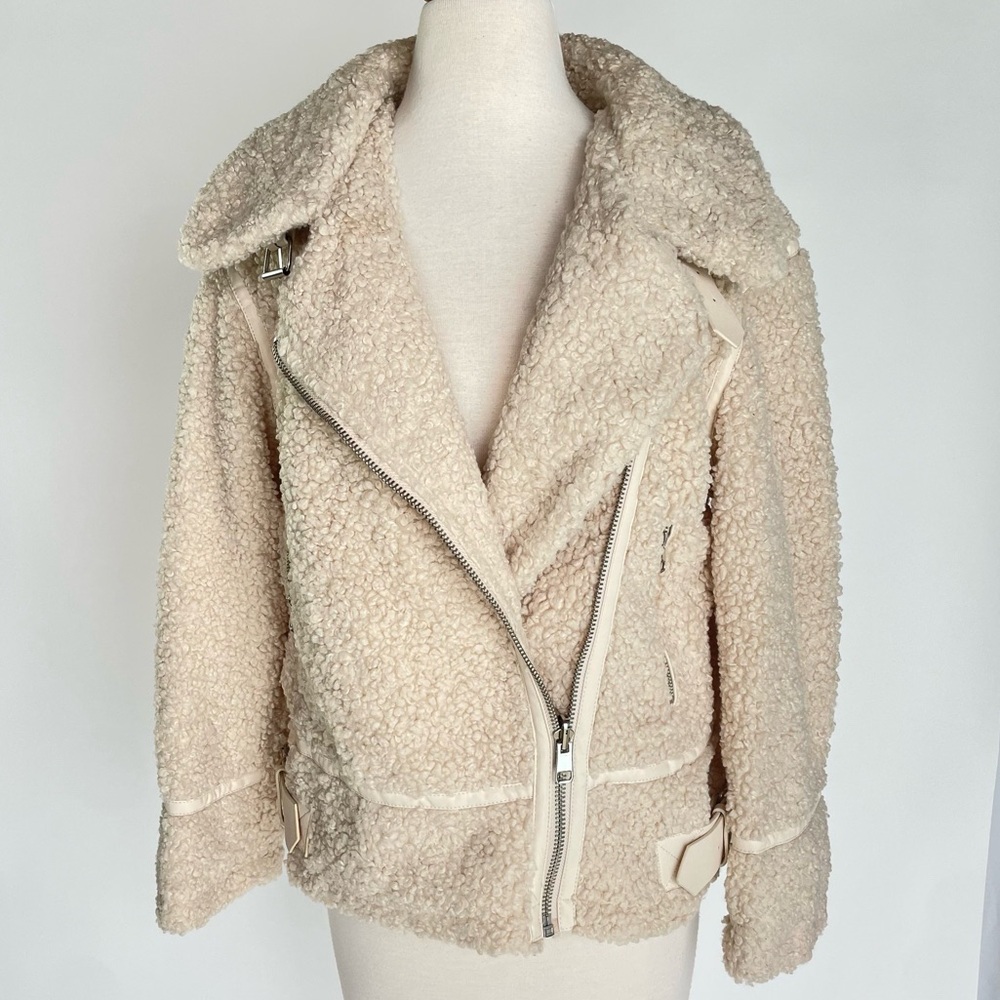 Collection Teddy Faux Fur Reversible Aviator Jacket